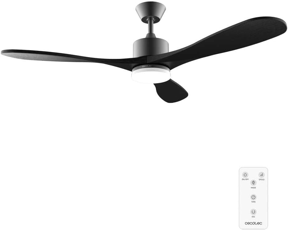 Cecotec Ventilateur de plafond EnergySilence Aero 5290 Stone pro de 35 W et 52' avec un moteur CC et une lampe LED