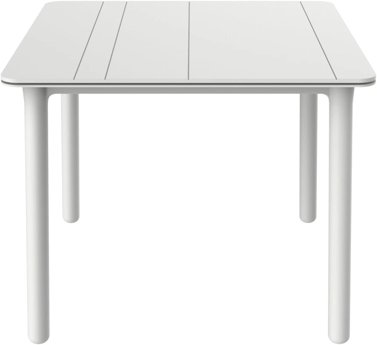 Resol Noa Table carrée Intérieure, Pied Blanc - Panneau Blanc, Extérieur 90x90, 2-4 Personnes, Salle à Manger, Jardin, terrasse, Balcon, Salon, Design