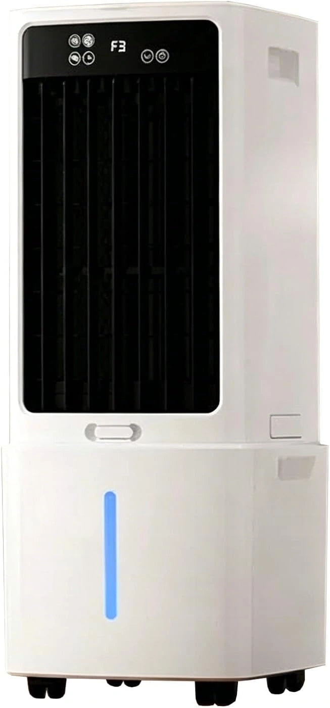 Climatiseur Mobile Portables Silencieux, 12 h Minuterie, 3 Vitesses, 3 Modes，Réservoir 12 L, pour Maison Bureau Chambre, Télécommande