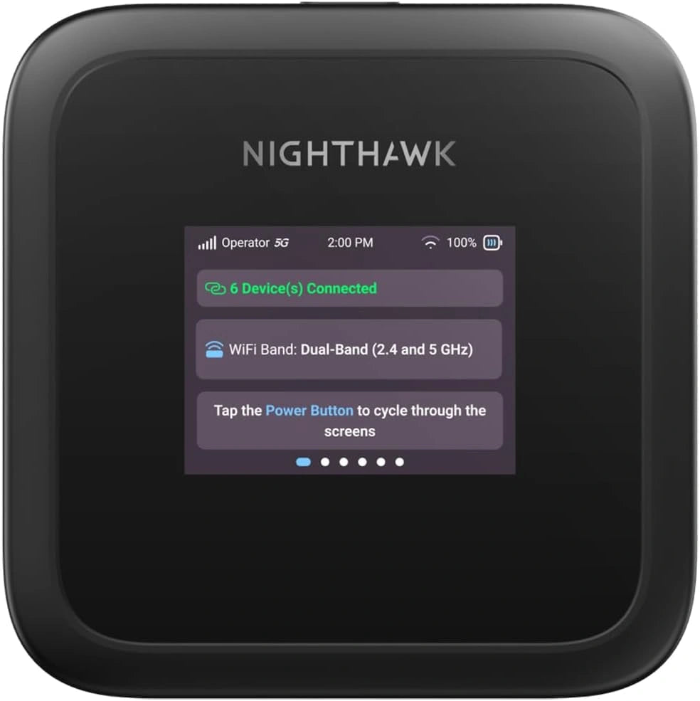NETGEAR Nighthawk M3 (MH3150), Routeur Mobile 5G Wi-Fi 6 Jusqu'à 2,5 Gbit/s, MiFi 5G/4G, Connexion Jusqu'à 32 appareils, Slot SIM débloqué