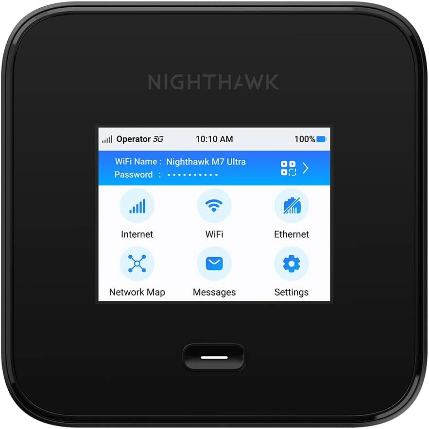 NETGEAR Routeur 5G Mobile Nighthawk M7 Pro 5G (MR7450), Wi-Fi 7, Fonctionne dans 125 Pays, connexions Rapides et sécurisées 5.8 Gbps