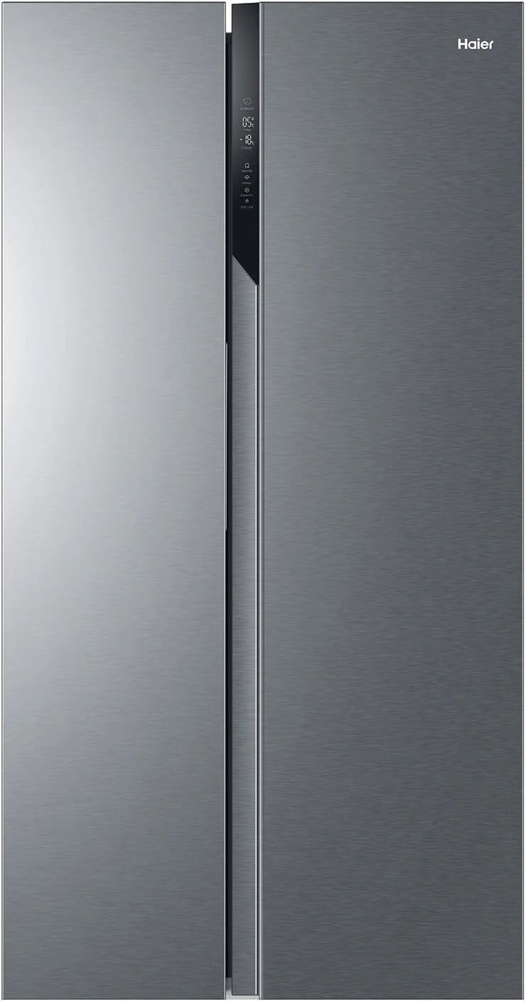 Haier - Réfrigérateur Américain - 2 Portes - Classe Énergétique E - Technologie Total No Frost Multi Air Flow - Inox - 337 L + 191 L