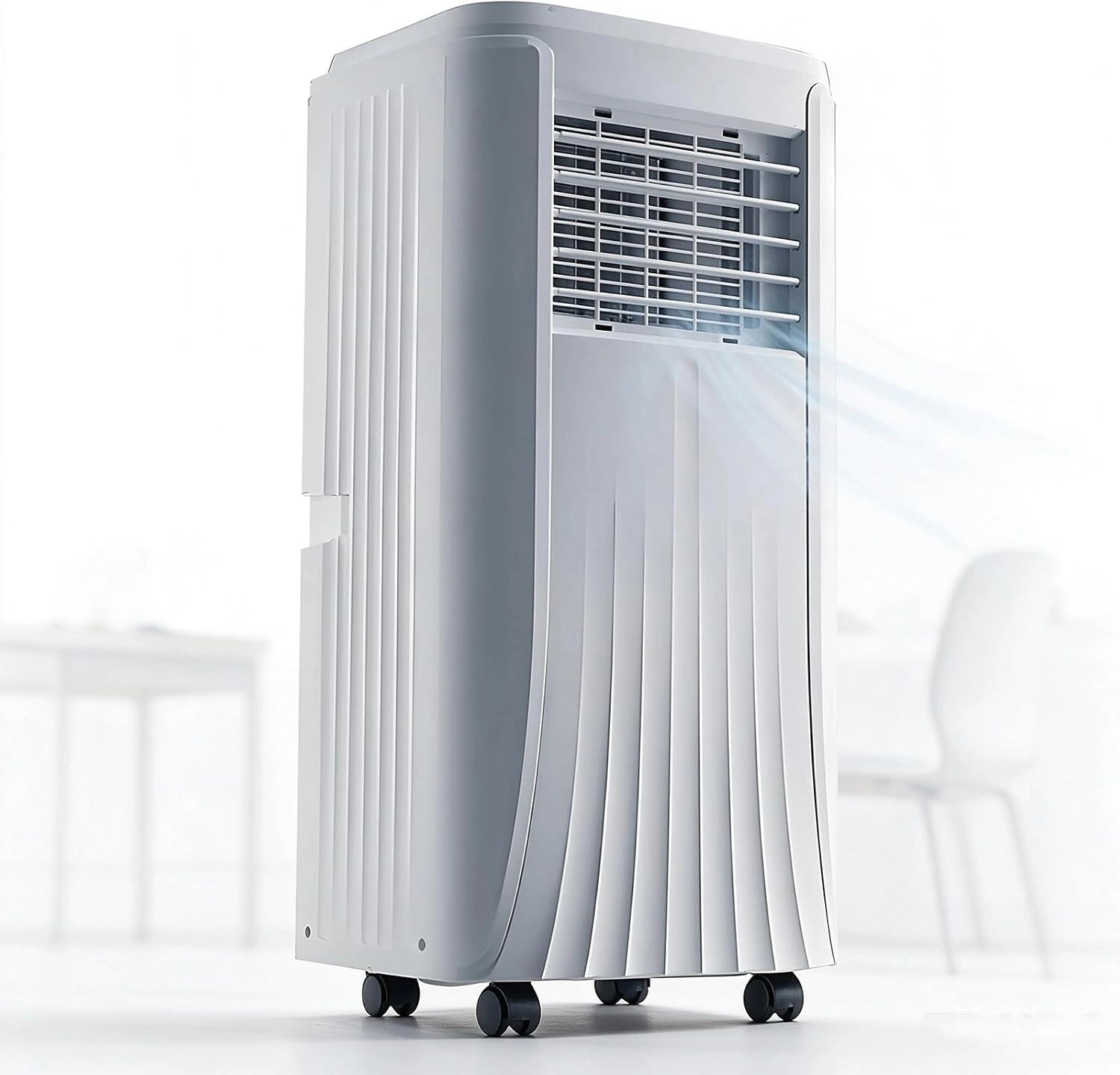 Climatiseur Mobile 12000 BTU avec Tuyau D'évacuation, Climatiseur Portable 3 en 1, Minuterie 24 heures, Pour Pièces Jusqu'à 25 m²
