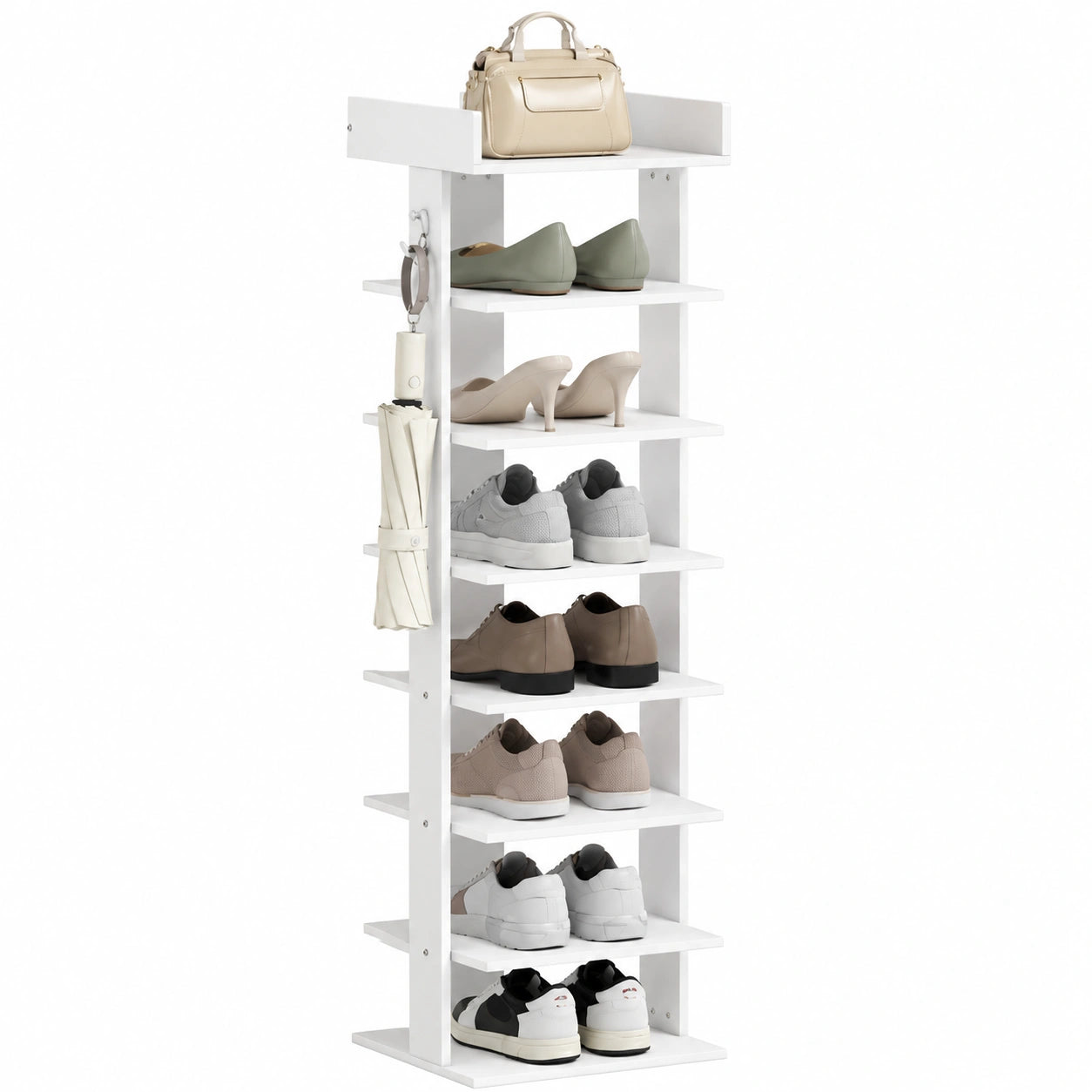 etagere-a-chaussures-9-niveaux-meuble-de-rangement-avec-plateau-et-crochets-bois-blanc-hfrkhbj828gi