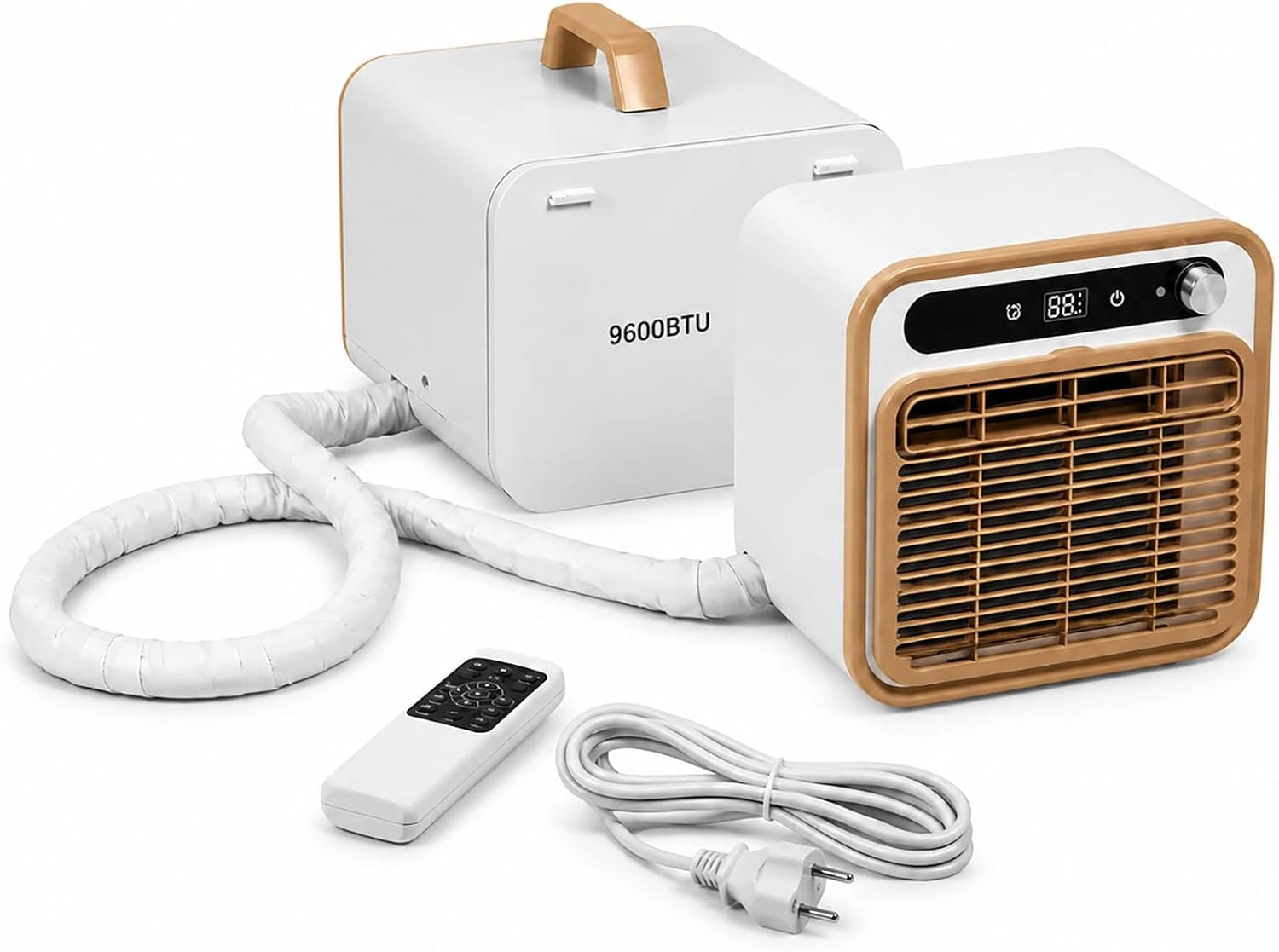 Climatiseur portable 6800 BTU avec unité extérieure, puissance de refroidissement de 1500 W, conception split, facile à déplacer, camping-car