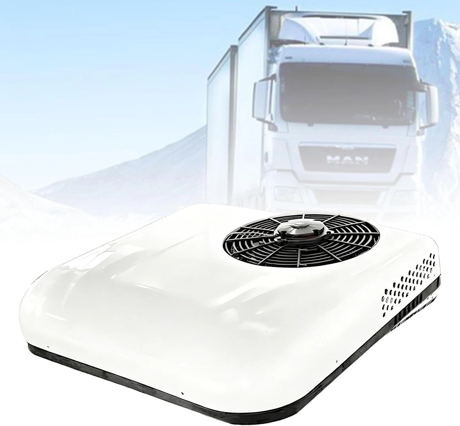 Climatiseur de Toit 12 V/24 V CC pour Camping-Cars, Réversible à Fréquence Intelligente blanc-24 V, Silencieux