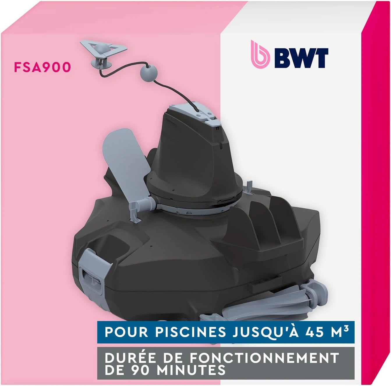 BWT Robot Piscine FSA900 pour Un Nettoyage du Fond de la Piscine sans Fil grâce au système Stop et Go
