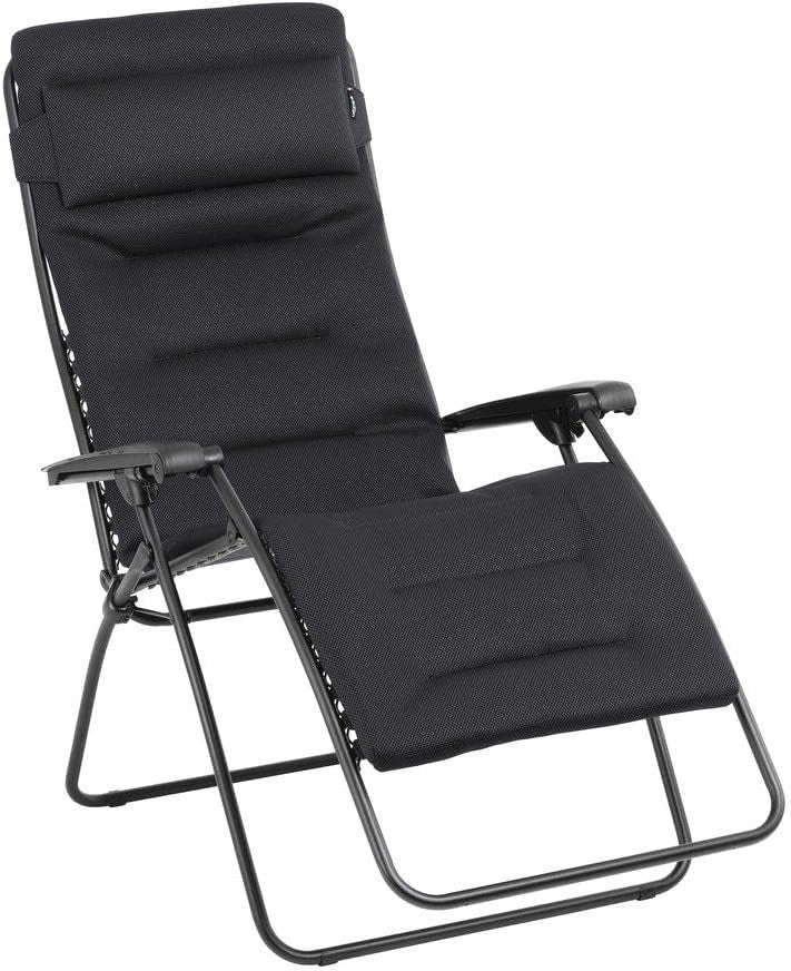 Lafuma MOBILIER - Fauteuil Matelassé Relax Zéro Gravité RSX Clip XL - Chaise Longue Multiposition Pliante Jardin et Intérieur - Toile AirComfort
