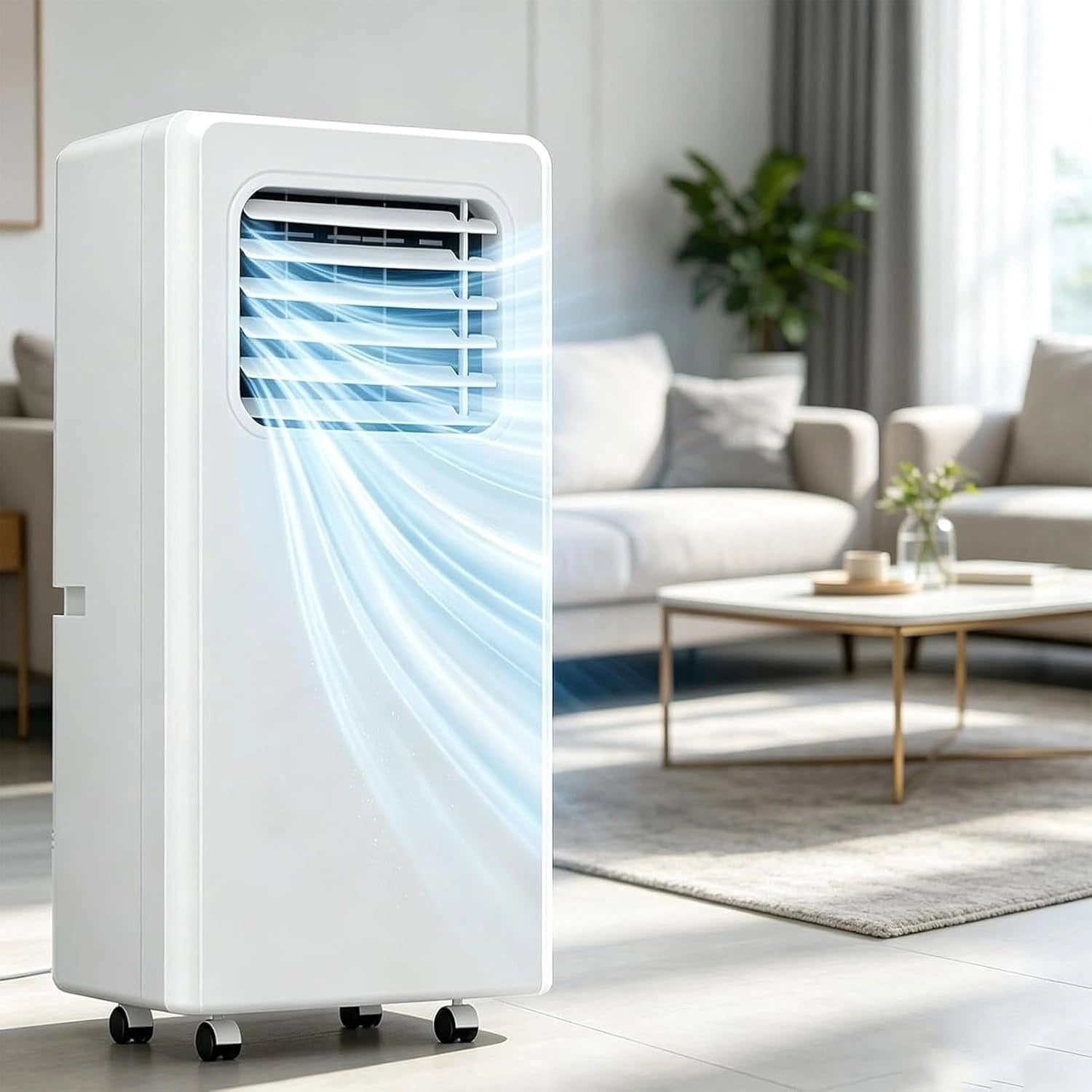 Climatiseur Mobile 12 000 BTU 18 000 BTU 3 en 1 Rafraîchisseur Purificateur Ventilateur Déshumidificateur Minuterie 24h Télécommande Kit Fenêtre