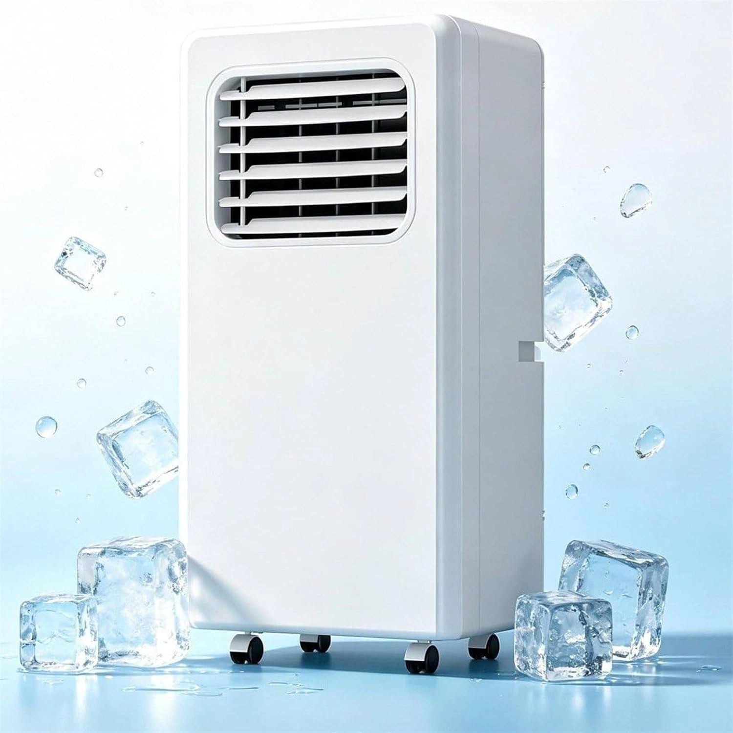 Climatiseur Portable 7000 Btu 4 en 1 Climatisation, Ventilation Avec 2 Vitesses De Ventilation, Minuterie 24 h Et Kit D'évacuation Pour Fenêtre