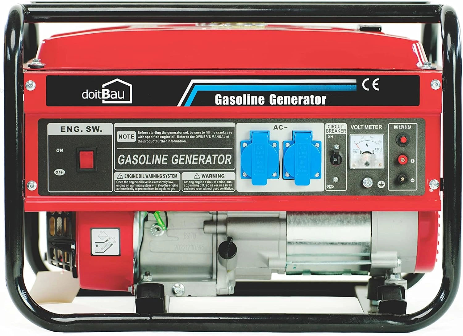 Générateur de courant avec essence - 3000 W BS3500 et YFG3500 - Générateur de secours avec AVR et protection contre les surcharges - 4 temps