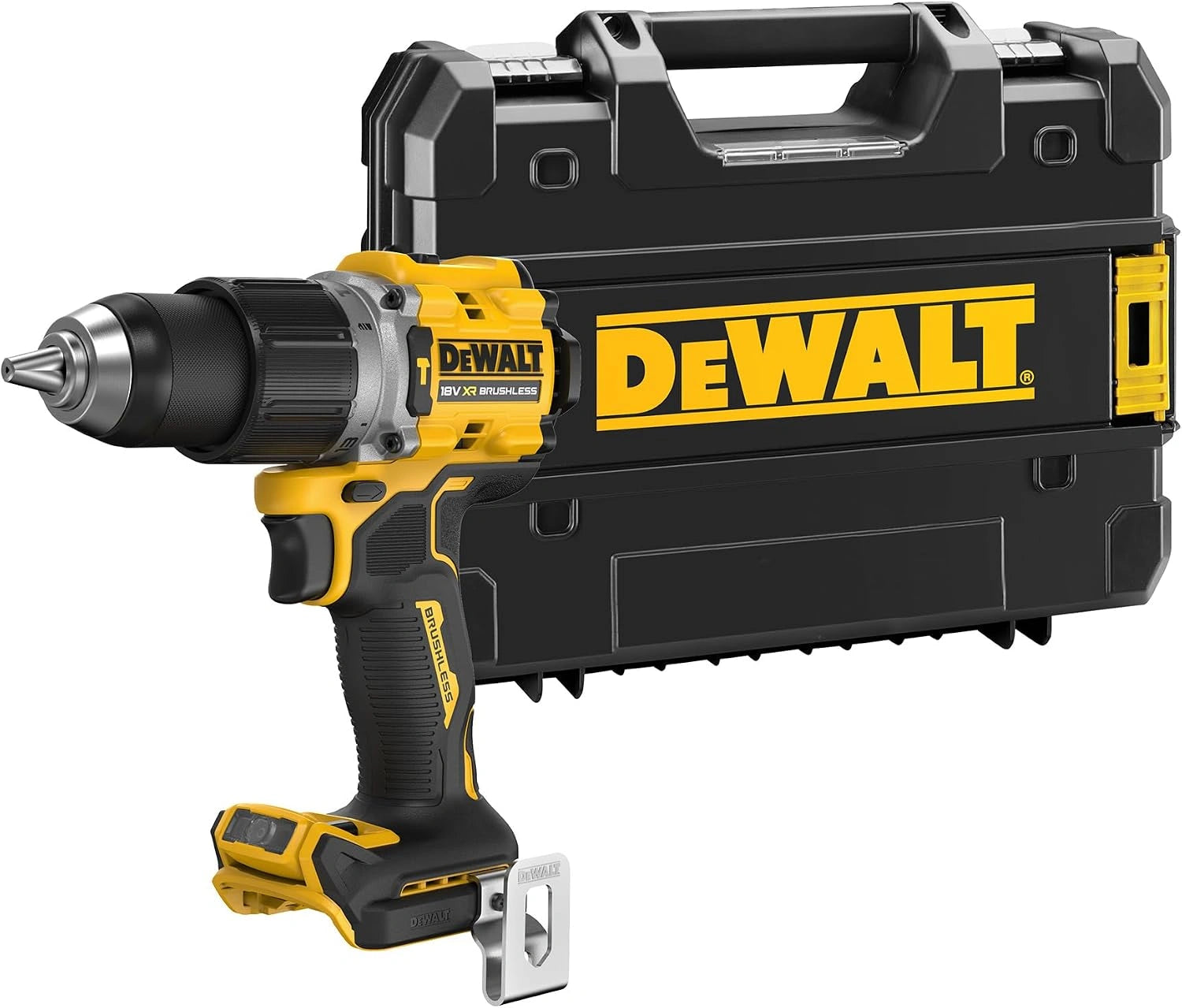 DEWALT - Perceuse-visseuse à percussion compacte Brushless XR 18 V, Dcd805nt-xj, avec coffret TSTAK (produit seul)