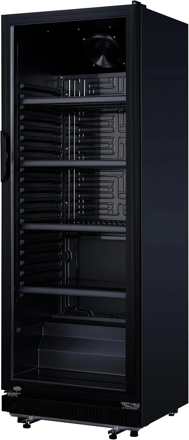 METRO Professional Réfrigérateur à Boissons GSC2360B, Noir, 62 x 63.6 x 175.3 cm, 347 L, Acier/Verre, avec Serrure