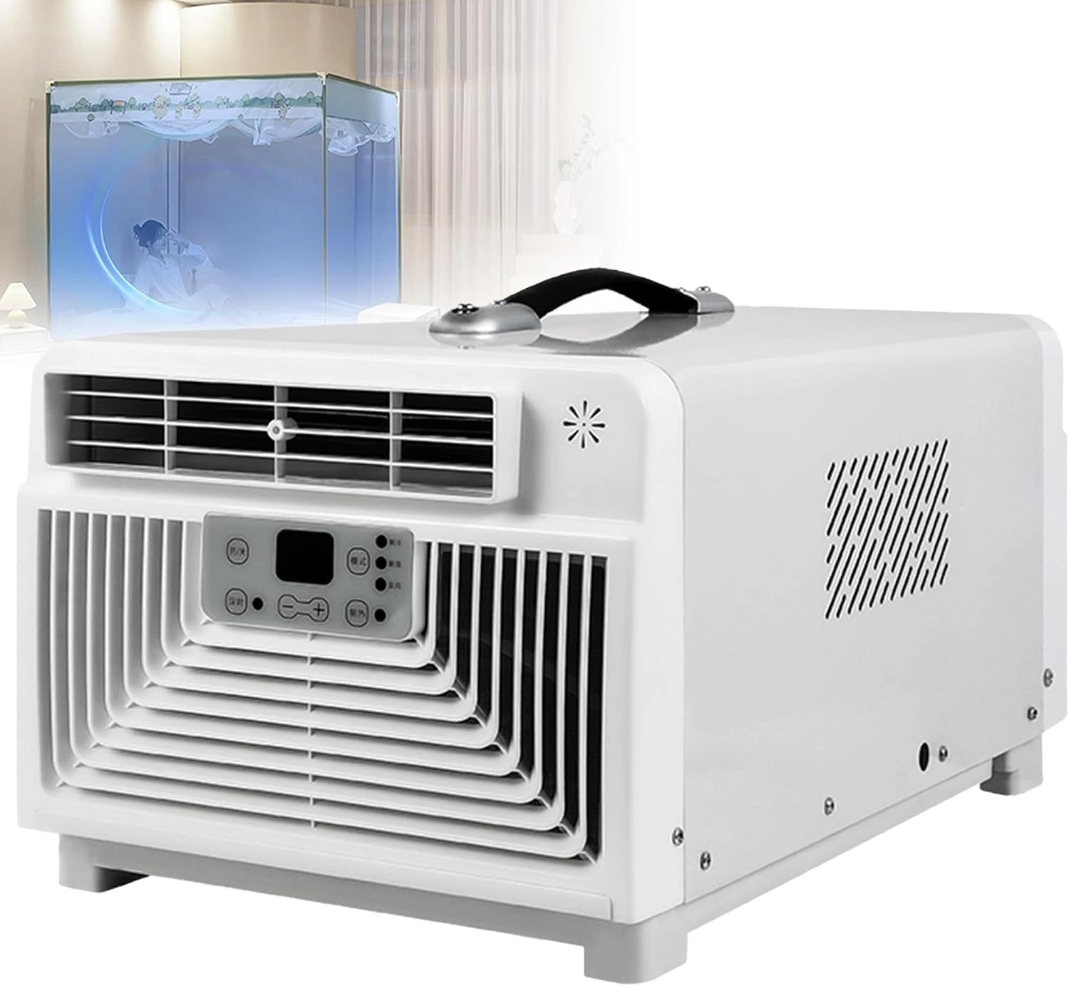 Climatiseur Portable Écoénergétique, 2700 BTU Compresseur, 280 W, 3-e-n-1 CA, Déshumidificateur, Van Life et Studio, Idéal pour Camping-car