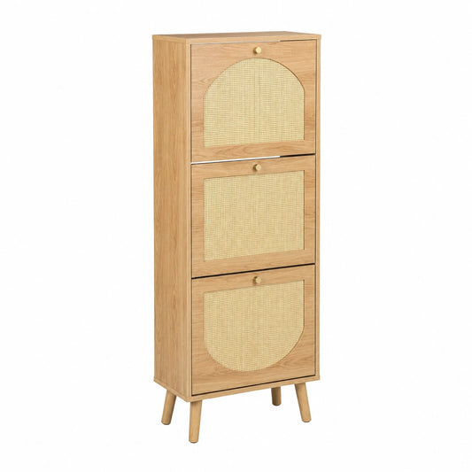 armoire-a-chaussures-etroit-3-portes-avec-etageres-reglables-en-bois-tiroir-rotin-54x24x135cm-ytjdsis874ff