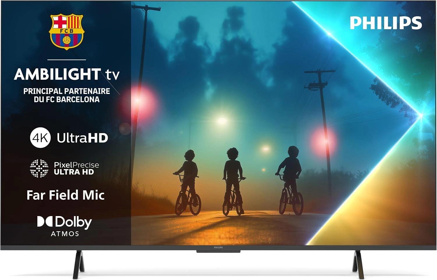 Philips Ambilight 43PUS8200 4K LED Smart TV - Écran 43 Pouces avec Plateforme Pixel Precise Ultra HD, Titan OS et Son Dolby Atmos
