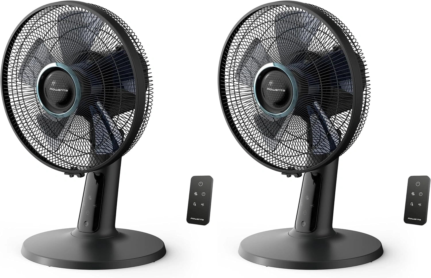 Rowenta Turbo Silence Extreme, VU2750F0 (Lot de 2), Ventilateur de table, Rafraîchissement intense, Économies d'énergie, Silencieux