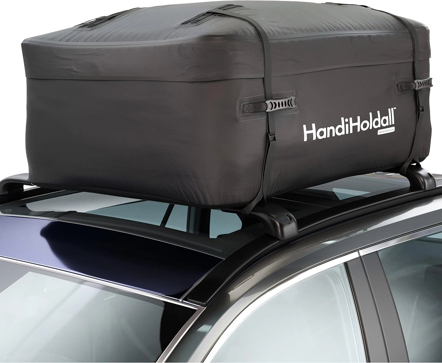 HandiWorld HandiHoldall Extra Large 400 Litre Coffre de Toit Souple et Etanche, Noir HHOLDALLWP400, Sac de Toit Pliable avec Base Solide